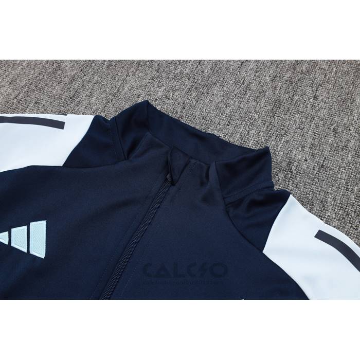 Tuta da Track di Giacca Real Madrid Bambino 2024-2025 Blu Scuro